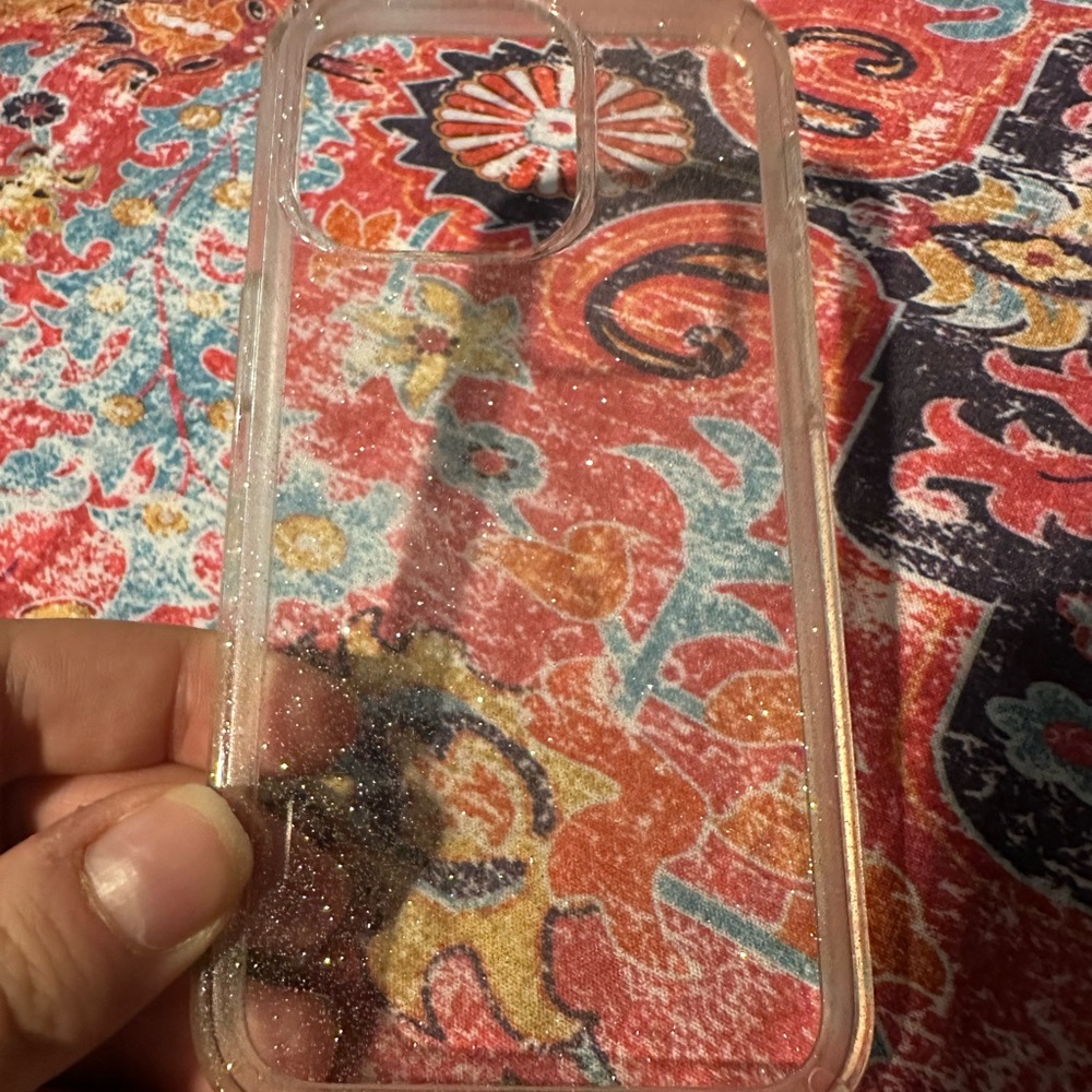 Clear Glitter Phone Case
